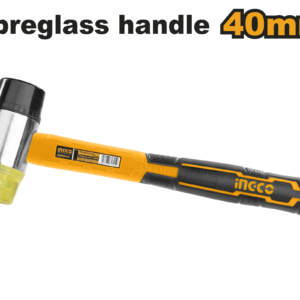 40mm Soft-Face Rubber/Plastic Mallet P10C30 - Fiberglass Handle, Non-Marring