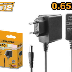 S12 12V Battery Charger - 220-240V Input, 0.65A Output, Compact Design