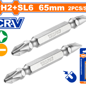 Screwdriver Bits PH2+SL6.0, 65mm, 2pcs