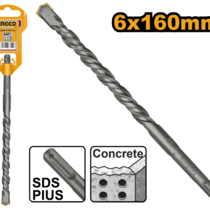 6x160mm SDS Plus Cemented Carbide Hammer Drill Bit