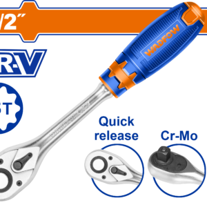 1/2" Drive 45-Tooth Ratchet with Soft Grip Handle