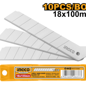 10-Pack 18x100mm Utility Knife Blades in Plastic Box