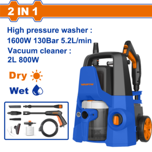 2-in-1 1600W Pressure Washer & 800W Wet/Dry Vacuum