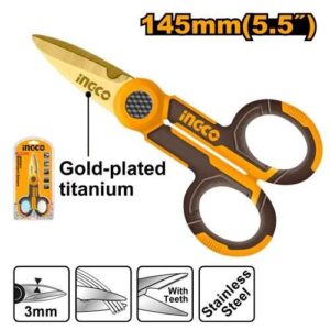 145mm Stainless Steel Electrician's Scissors for Precision Work