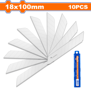 10-Pack 18x100mm Snap-Off Blades in Plastic Box