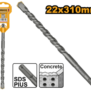 22x310mm SDS-Plus Large Diameter Hammer Bit - Carbide Head, Block/Concrete