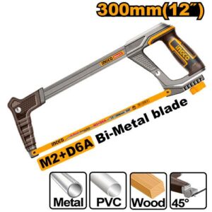 12" Professional Adjustable Hacksaw with Bi-Metal Blade