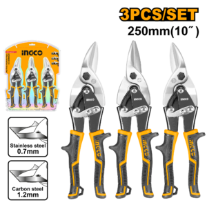 3-Piece Aviation Snip Set for Left, Straight, and Right Cuts