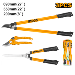 3-Piece Garden Pruning and Shearing Set with Paper Hanger
