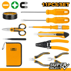 11-Piece Electrician's Tool Set in Canvas Bag