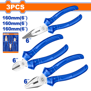 3-Piece Basic Pliers Set on Sliding Card (6")