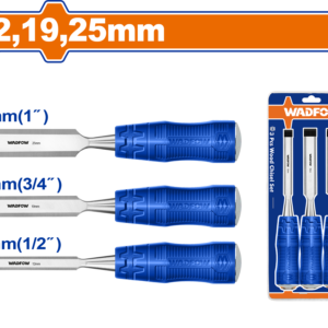 3-Piece Wood Chisel Set for DIY (1/2", 3/4", 1")