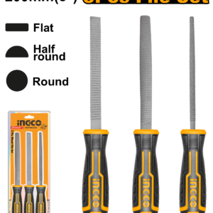 3-Piece Carbon Steel Wood File Set (8")