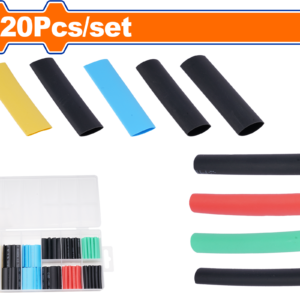 120-Piece Color-Coded Heat Shrink Tubing Assortment - 2:1 PE, 4-8mm Dia, Plastic Box