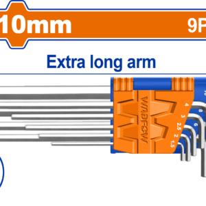 9-Piece Extra-Long Arm Chrome Vanadium Hex Key Set