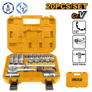 20 Pcs 1/2″ Socket Set