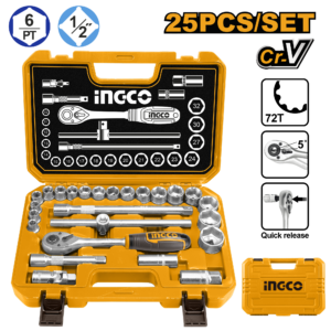 25 Pcs 1/2″ Socket Set