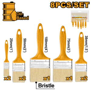 8-Piece Professional Paint Brush Set for Oil-Based Paints