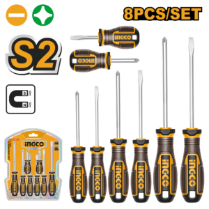 8-Piece S2 Steel Professional Screwdriver Set
