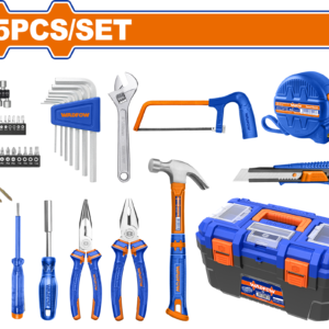 85-Piece Essential Household and DIY Tool Set in Plastic Box