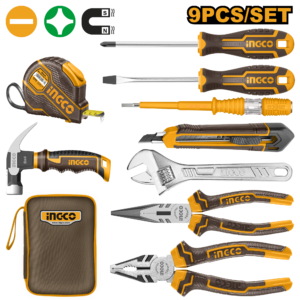 9-Piece Essential Home Tool Set in Canvas Bag