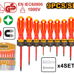 9-Piece VDE/GS Certified Insulated Screwdriver Set