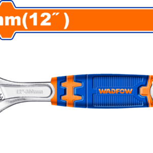 12" (300mm) Adjustable Wrench - 0-41mm Jaw, Carbon Steel, Soft Comfort Grip
