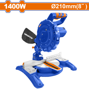 1400W 210mm Compound Mitre Saw - 5000rpm, 60x120mm Cut, Dust Bag + TCT Blade