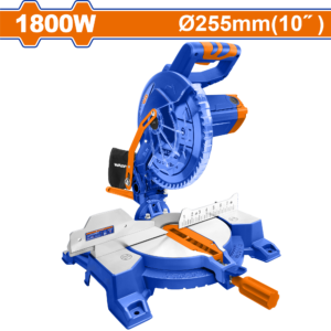 1800W 255mm Sliding Compound Mitre Saw - 5300rpm, 70x140mm, Dual Bevel, Color Box