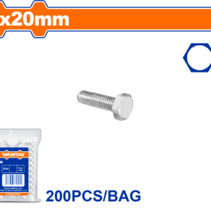 200-Pack M6x20mm Zinc-Plated Hex Head Bolts