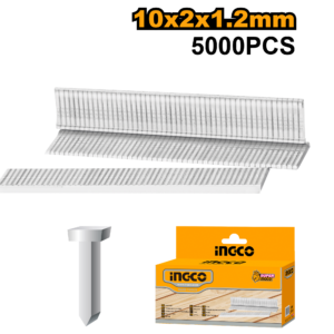 5000-Pack 10mm Brad Nails - 18 Gauge (2.0mm Head x 1.2mm), For HSG1405/HSG1406 Staplers