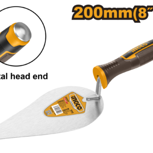 8" Plastic-Handle Brick Trowel - 200mm Blade, 9.5mm Ferrule