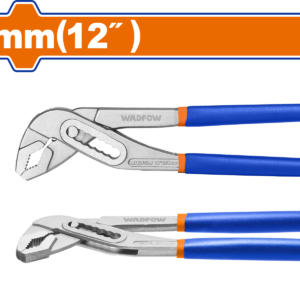 12" Pump Pliers - 50mm Opening, Polish Oil, Plastic Handle, Hanger