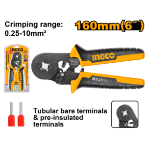 6" Ratchet Crimping Tool for Insulated and Bare Terminals