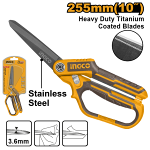 10" Heavy-Duty Titanium Scissors with Spring Action