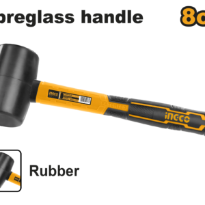 8oz Rubber Mallet P10C40 - Compact Fiberglass, Non-Marring Faces