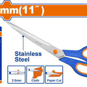11" Professional Stainless Scissors - 275mm Sandblast, Unique Grip