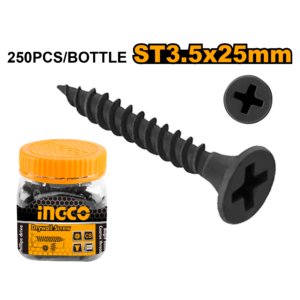 250-Pack ST3.5x25mm Fine Thread Drywall Screws in Bottle
