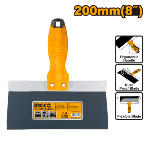 8" Carbon Steel Drywall Taping Knife with Aluminum Back