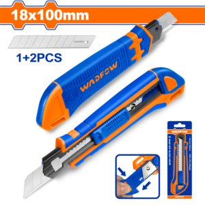18mm Snap-Off Utility Knife with 3 SK5 Blades