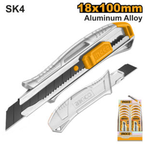 Aluminum Snap-Off Knife with Auto-Lock and SK4 Blade