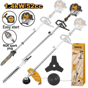 52cc 4-in-1 Gasoline Multi-Tool with Attachments