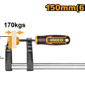 50x150mm Quick-Action F-Clamp - 170kg Force, 5x15mm Rail, 11mm Screw
