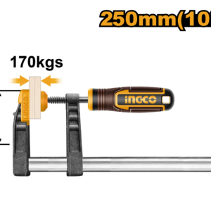 50x250mm F-Clamp 170kg - Quick Grip, 5x15mm Rail