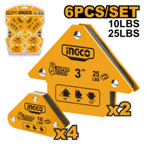 6-Piece Magnetic Welding Holder Set with 45°, 90°, 135° Angles