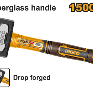 1500g Mid-Weight Stoning Hammer - 45# Carbon Heat-Treated, Strong Fiberglass