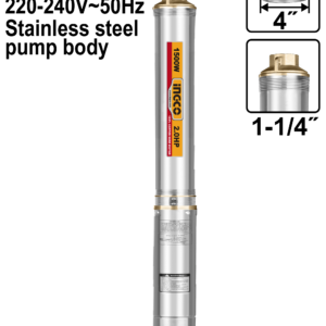 2HP Heavy-Duty Deep Well Pump – 1500W, 135m Lift, 6m³/h, 17-Stage High-Efficiency Stack