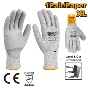 Level 5 Cut-Resistant Gloves with PU Grip (XL)