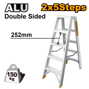 5-Step Double Sided A-Frame Aluminum Ladder