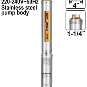 3HP Industrial Deep Well Submersible – 2200W, 180m Extreme Head, 6m³/h, 23-Stage SS